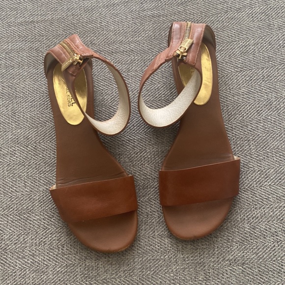 Michael Kors Genuine Leather Strappy Sandals - Picture 2 of 7